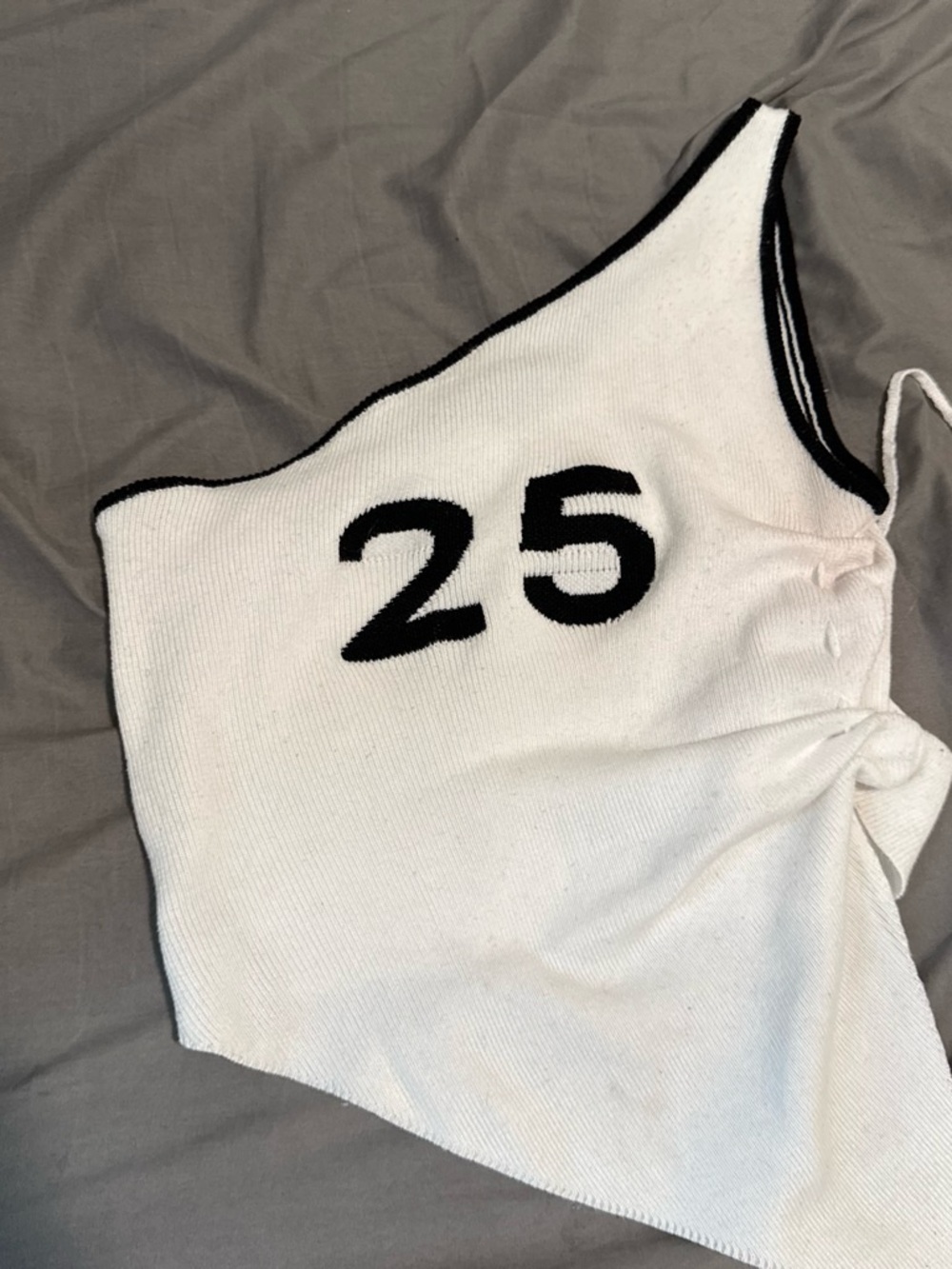 White Number 25 Knit Women's Tank Top